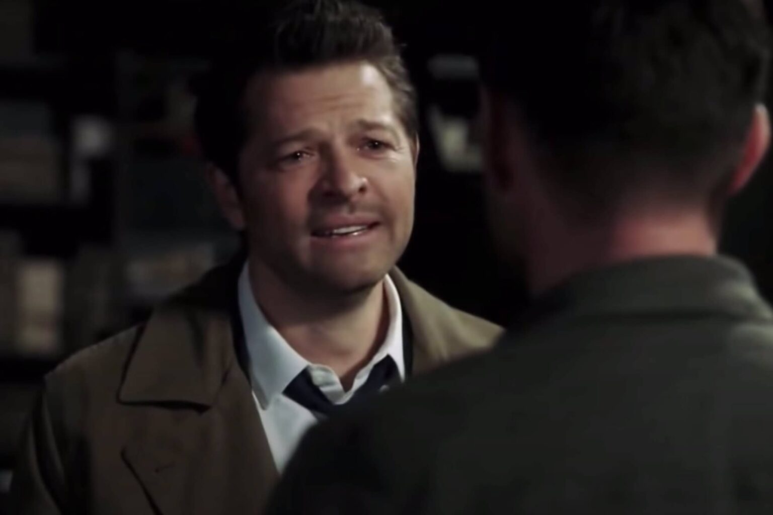 Castiel (Misha Collins) e Dean (Jensen Ackles) em Supernatural