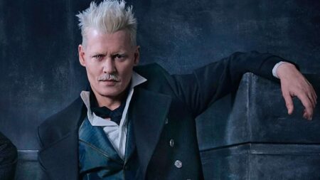 Grindewald (Johnny Depp) em Animais Fantásticos e Onde Habitam(Reprodução)