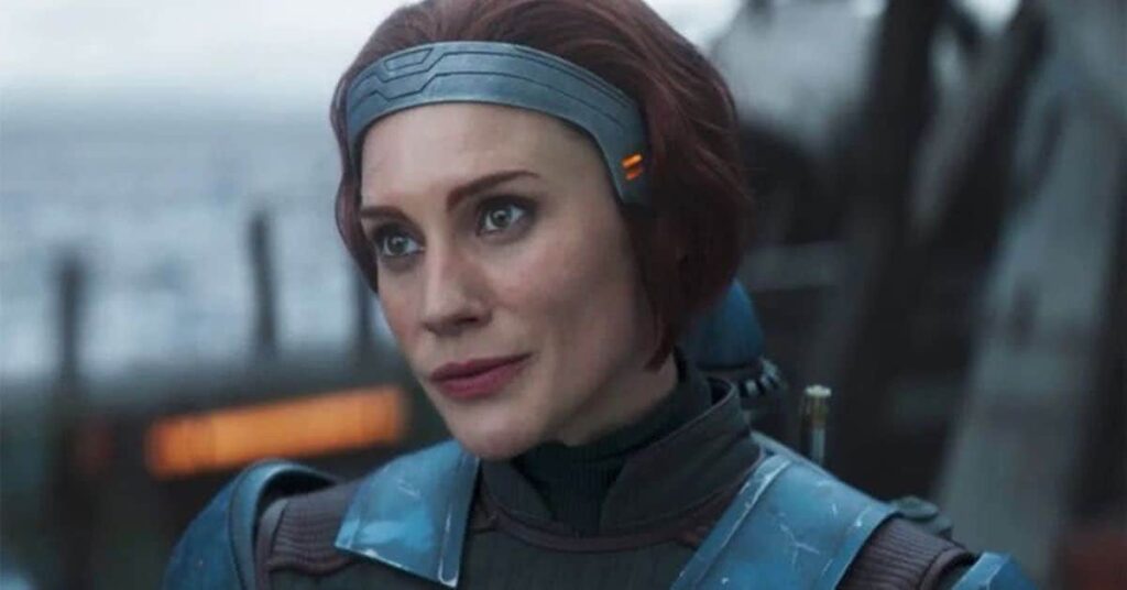 Diretora revela como decidiu adaptar personagem das animações para The Mandalorian Bo-Katan (Katee Sackhoff) em The Mandalorian (Reprodução / Disney+)