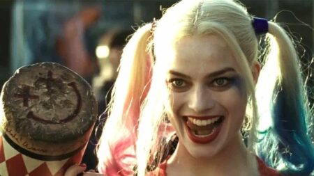 Margot Robbie como Arlequina em Esquadrão Suicida