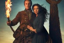 Jamie (Sam Heughan) e Claire (Caitriona Balfe) em Outlander (Divulgação)