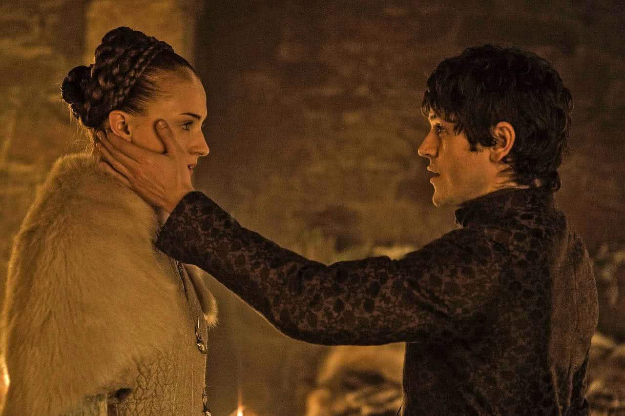 Sansa (Sophie Turner) e Ramsay (Iwan Rheon) em Game of Thrones