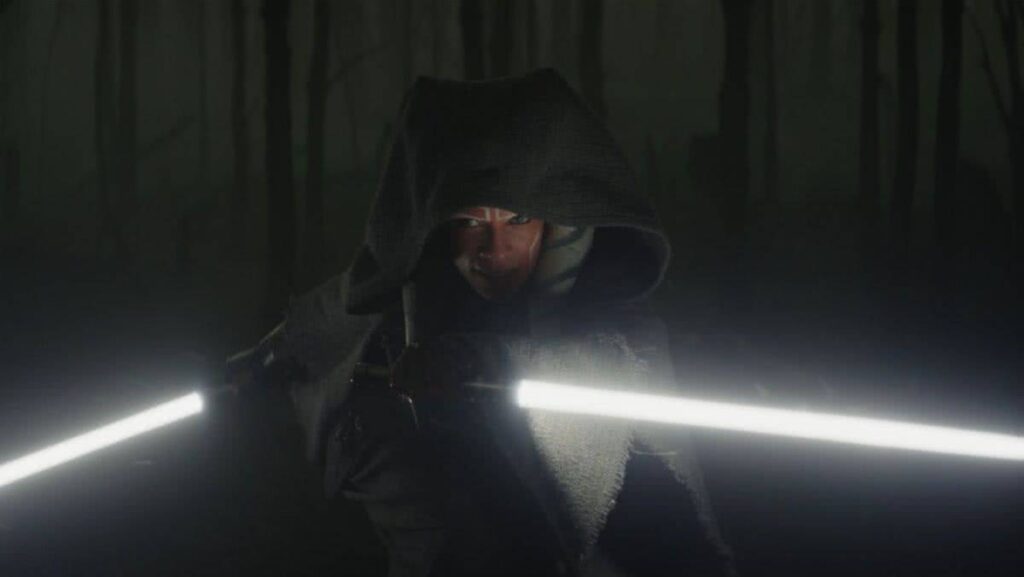 Ahsoka Tano finalmente faz sua estreia em The Mandalorian Rosario Dawson como Ahsoka Tano em The Mandalorian (Reprodução / LucasFilm)