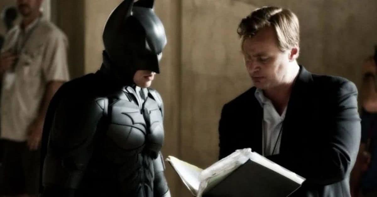 Christian Bale and Christopher Nolan behind the scenes of the Dark Knight trilogy (Disclosure / DC)