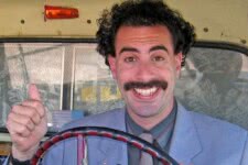 Sacha Baron Cohen como Borat (Reprodução)
