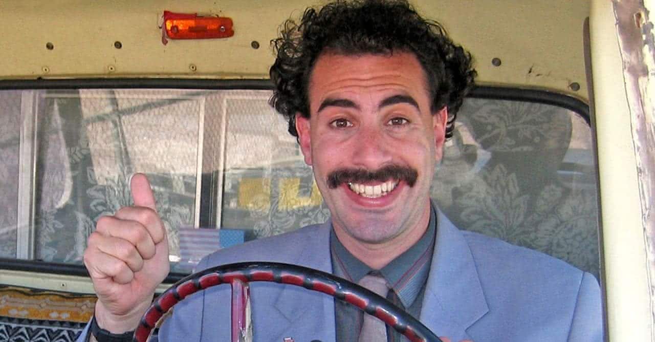 Sacha Baron Cohen como Borat (Reprodução)