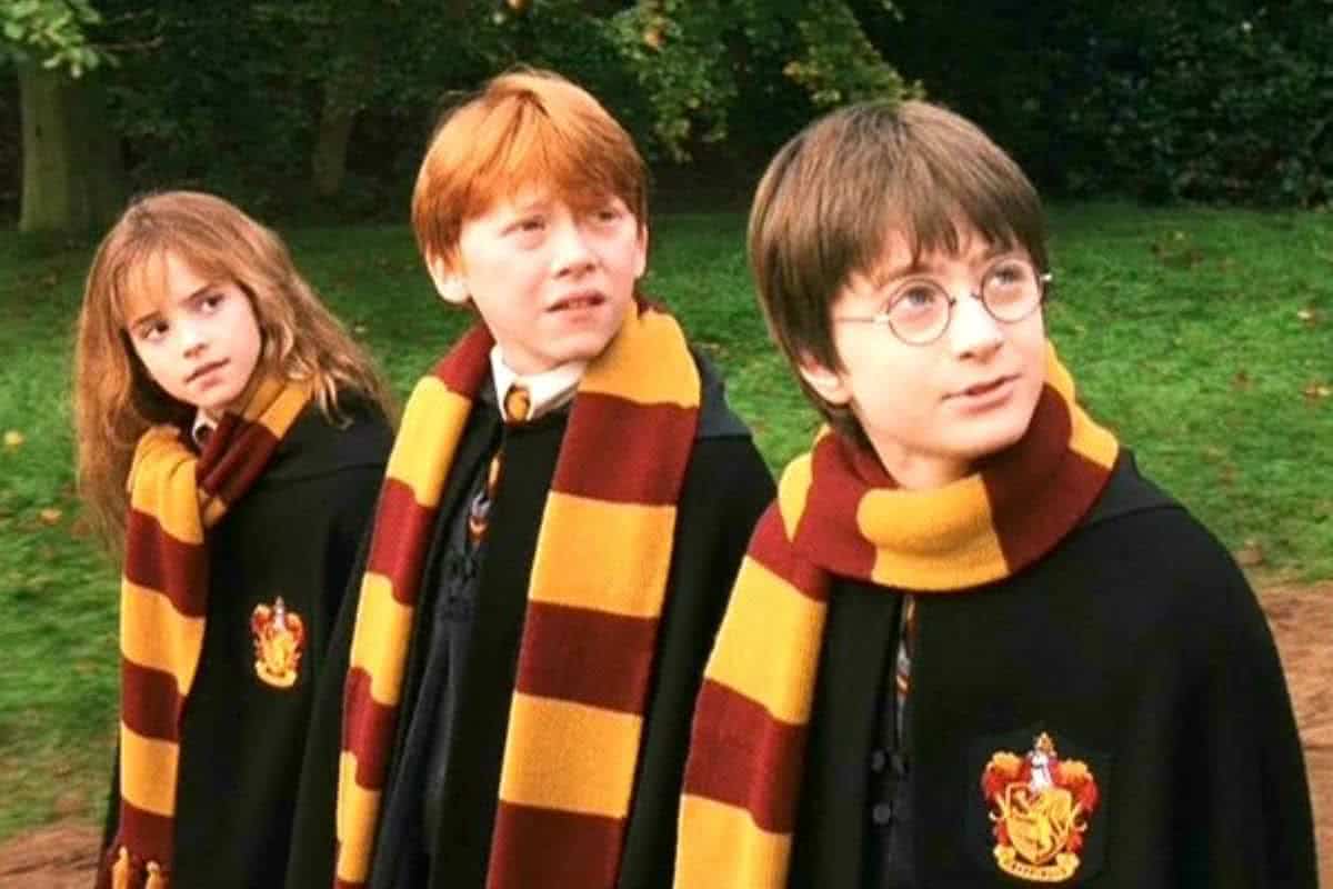 Emma Watson, Rupert Grint e Daniel Radcliffe na franquia de filmes Harry Potter (Divulgação)