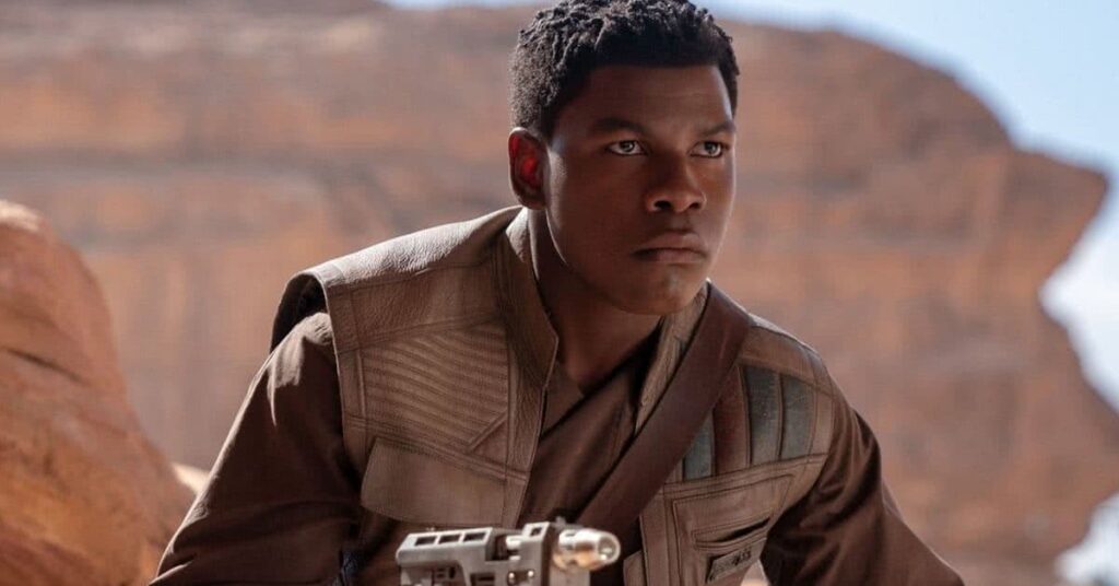 Por que John Boyega nunca lerá o roteiro cancelado de Star Wars 9 Finn (John Boyega) em Star Wars (Reprodução / LucasFilm)