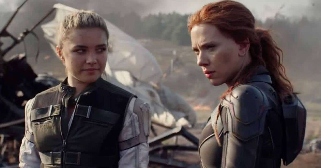 Florence Pugh descreve enredo de Viúva Negra Florence Pugh e Scarlett Johansson em Viúva Negra (Reprodução / Marvel)
