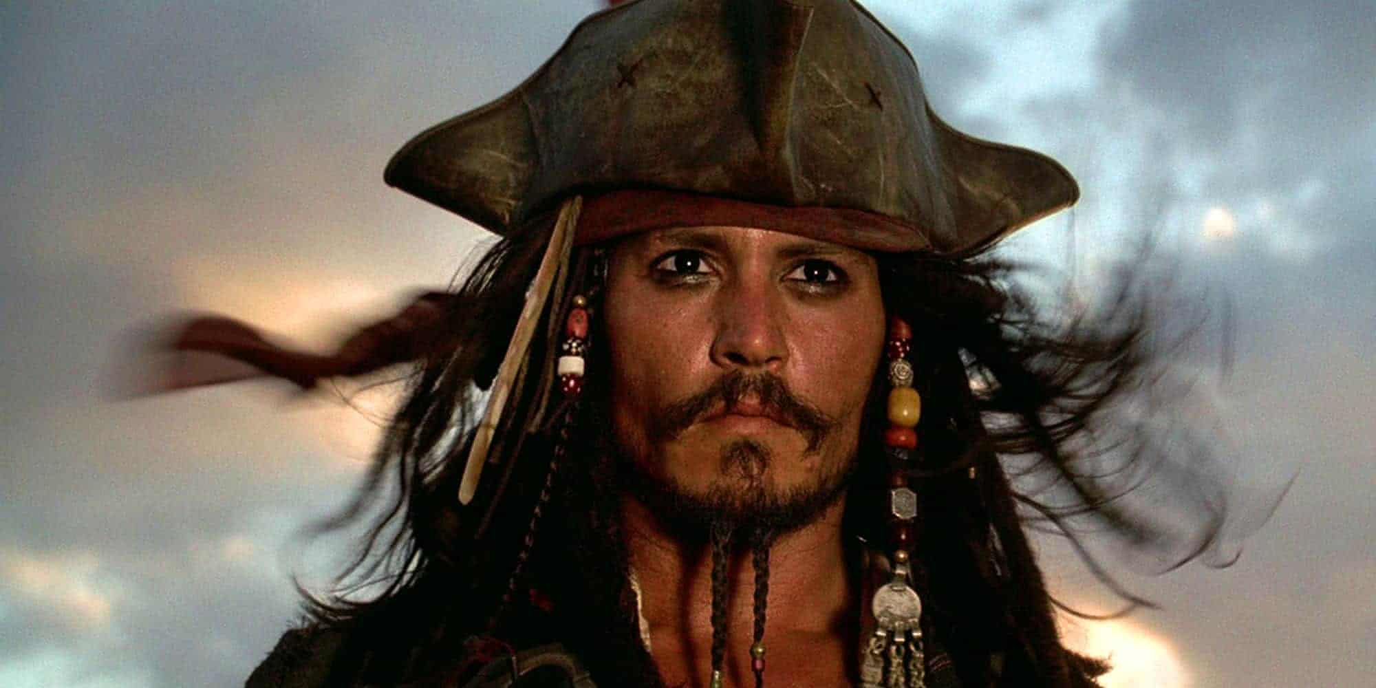 Jack Sparrow (Johnny Depp) em Piratas do Caribe