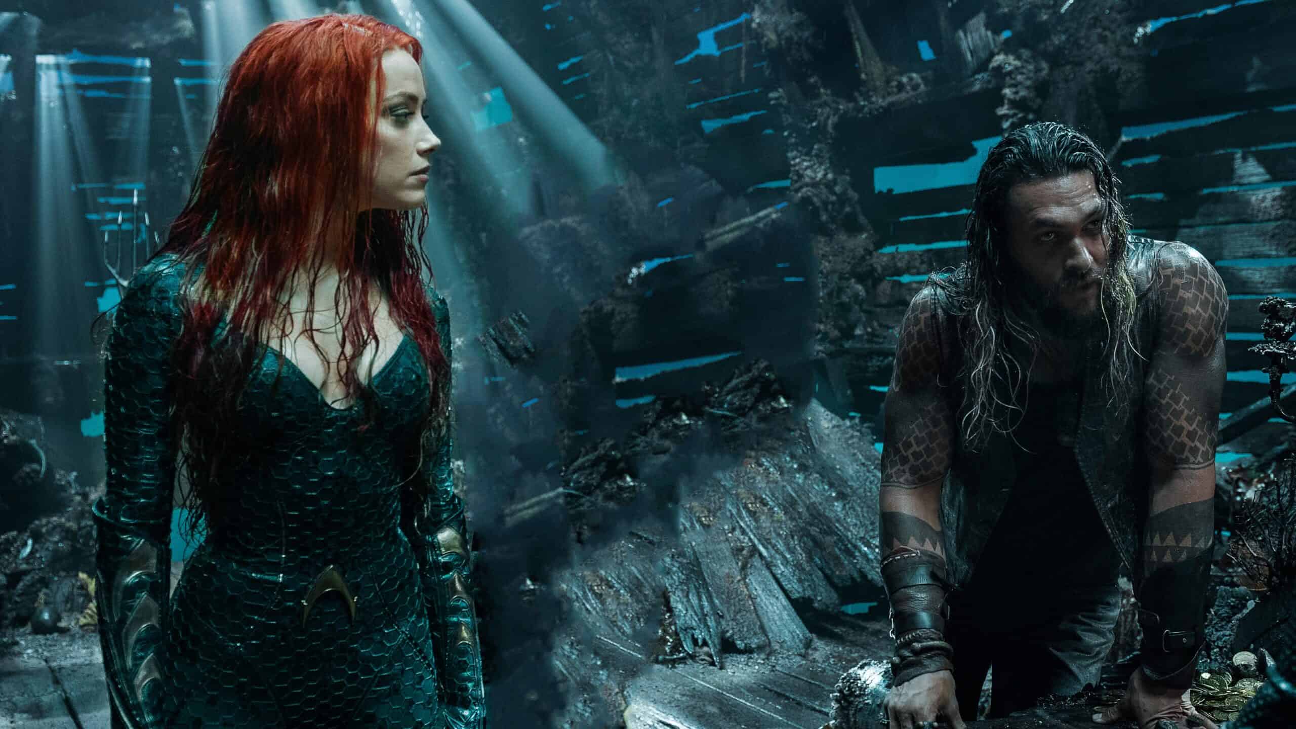 Mera (Amber Heard) e Aquaman (Jason Momoa) em Aquaman