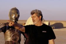 George Lucas no set de Star Wars (Reprodução)