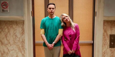Jim Parsons e Kaley Cuoco em The Big Bang Theory (Divulgação)