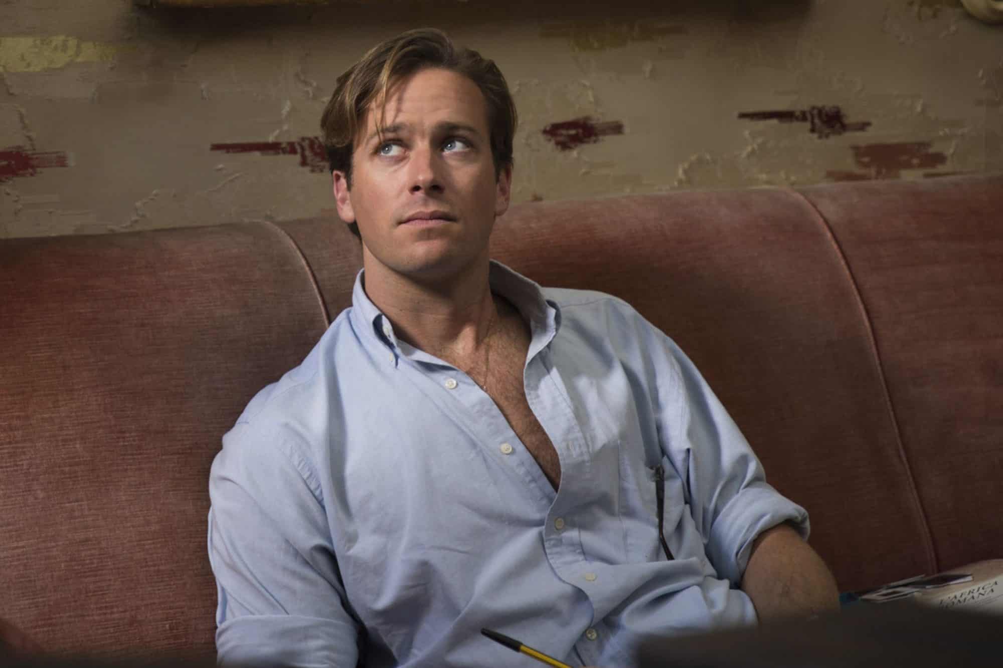 Oliver (Armie Hammer) in Call Me By Your Name (play)