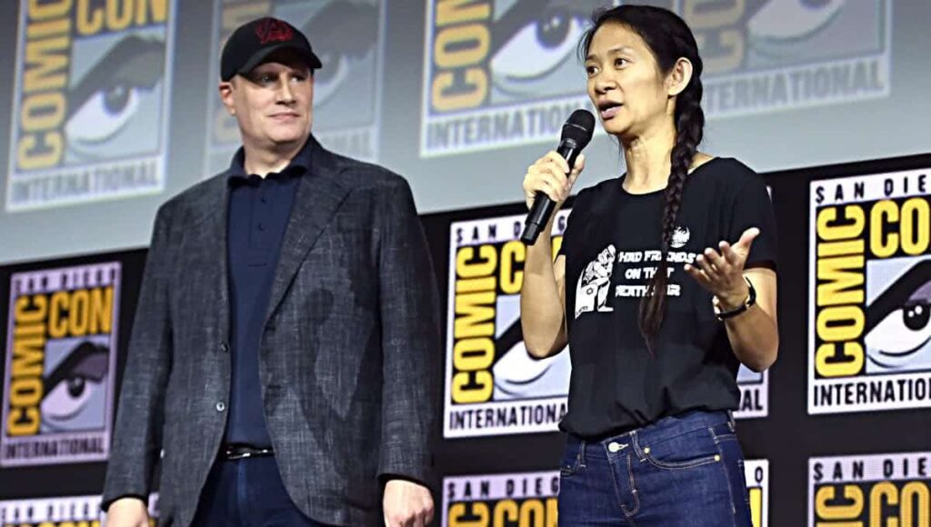 Eternos | Filme ganharia final mais triste e sombrio, revela diretora Kevin Feige e Chloé Zhao — Foto: Divulgação