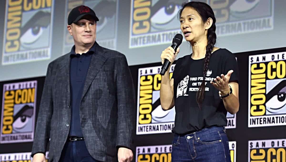 Kevin Feige e Chloé Zhao — Foto: Divulgação