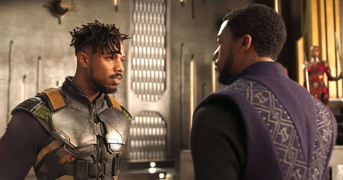 Michael B. Jordan e Chadwick Boseman em Pantera Negra (Divulgação/Marvel)