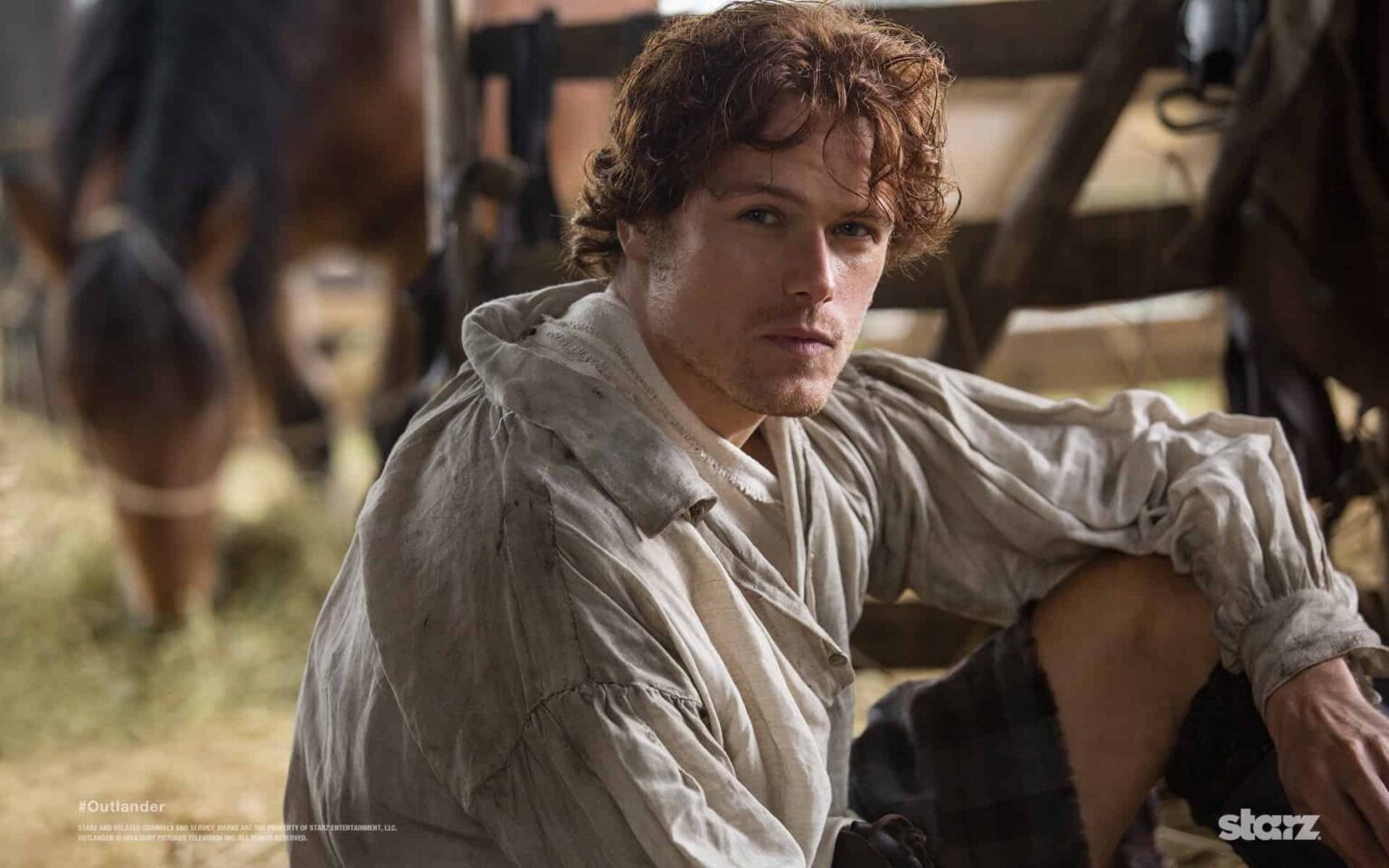 Jamie (Sam Heughan) em Outlander (Reprodução)
