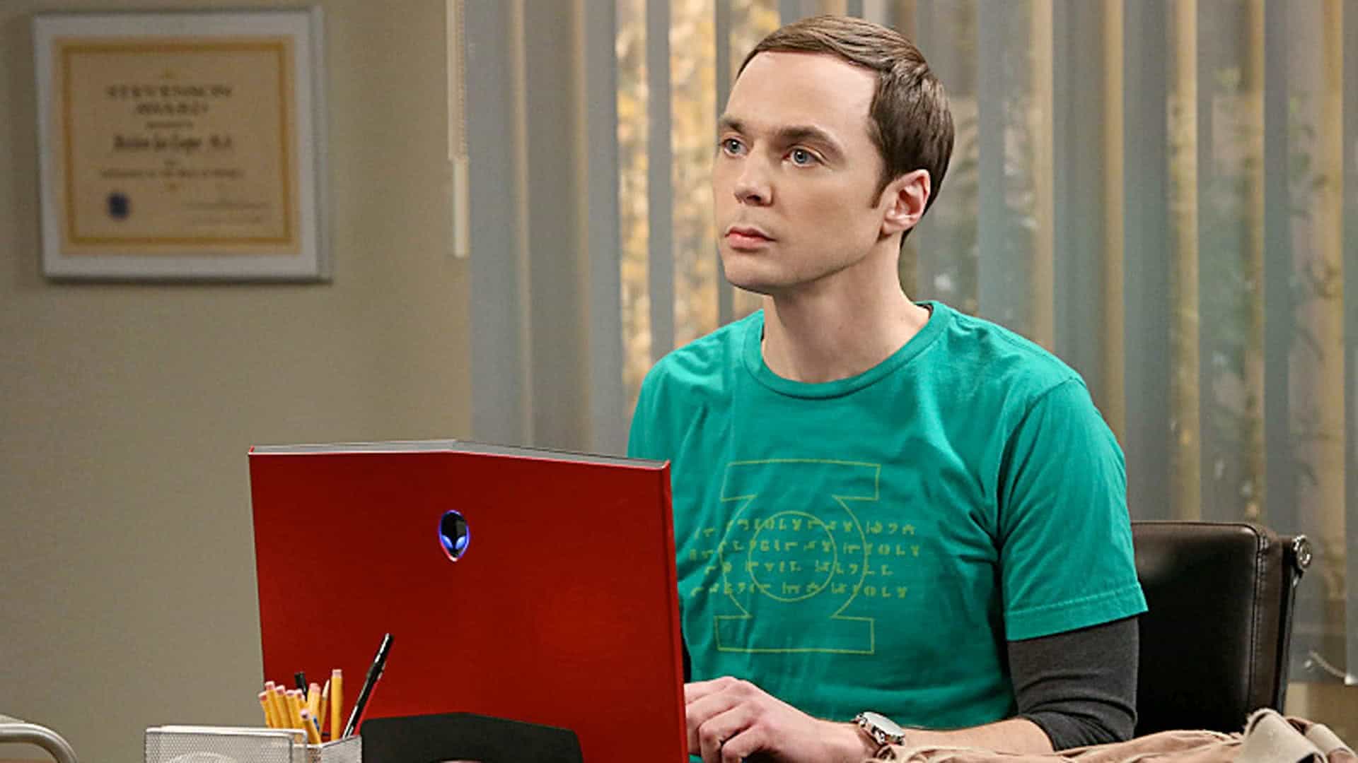 Sheldon (Jim Parsons) in The Big Bang Theory (Reproduction)