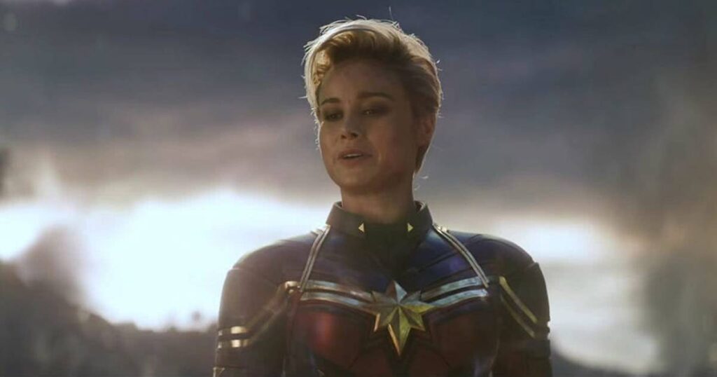 Brie Larson diz que o roteiro de Capitã Marvel 2 é inacreditável e quase surtou quando leu Brie Larson como Capitã Marvel em Vingadores: Ultimato (Reprodução / Marvel)