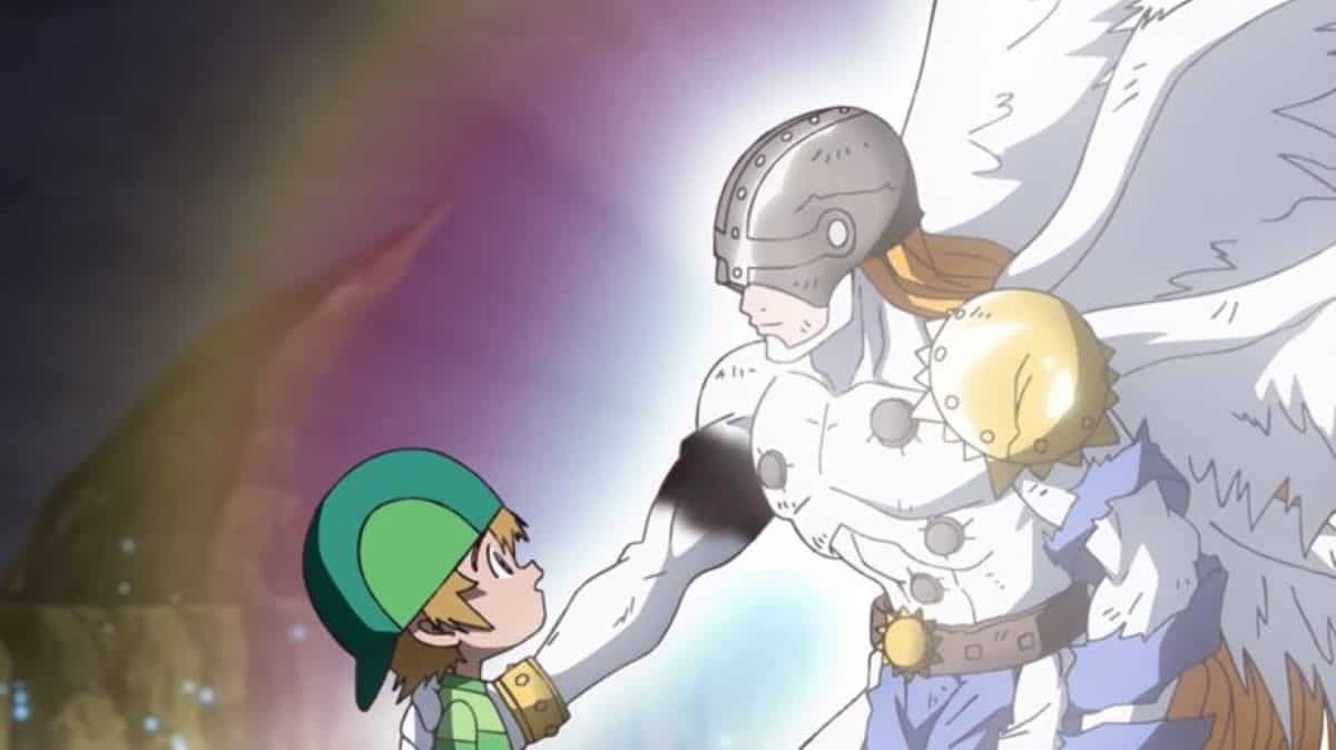 Takeru e Angemon em Digimon Adventure (Reprodução / Toei Animation)