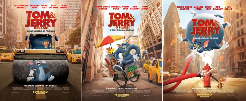 Novos cartazes de Tom & Jerry (Divulgação / Warner Bros)