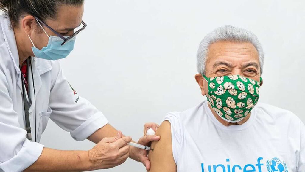 Mauricio de Souza vacinado