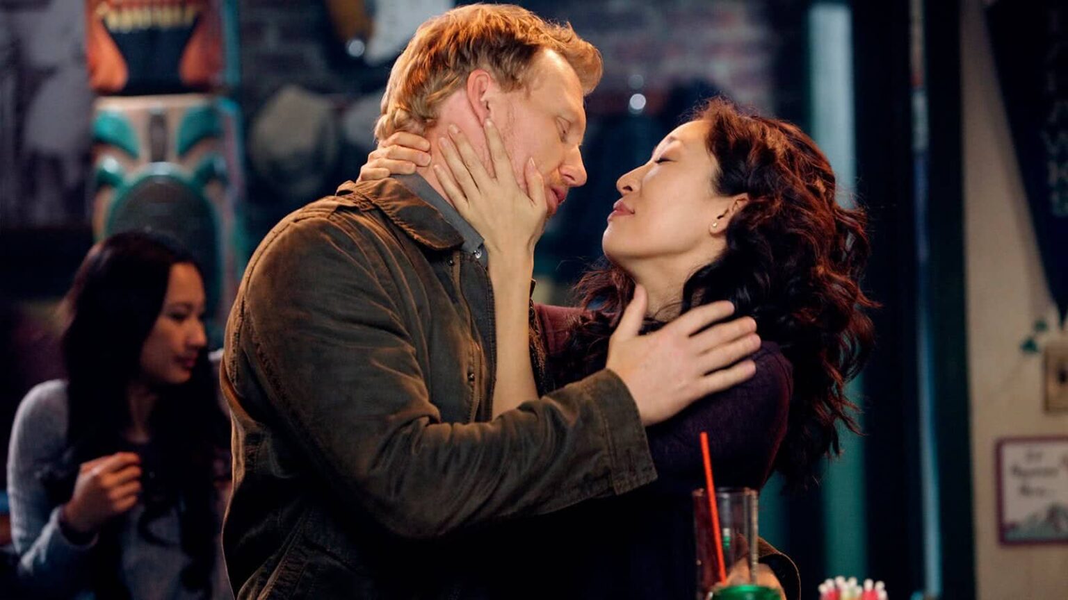 Owen (Kevin McKidd) e Cristina (Sandra Oh) em Grey's Anatomy: (Reprodução)