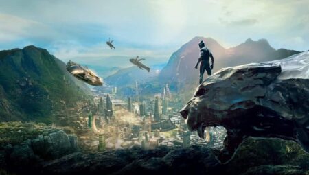 Reino de Wakanda vista no filme Pantera Negra