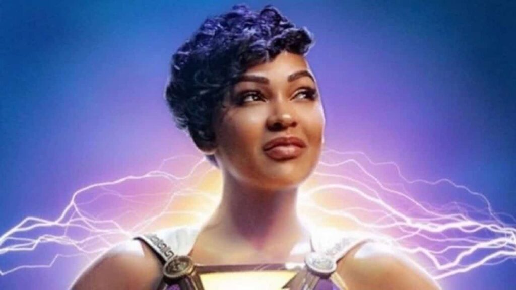 “Moldou meu mundo”, diz atriz de Shazam ao ver outras mulheres negras no cinema Darla (Meagan Good) em Shazam! (Divulgação / DC)