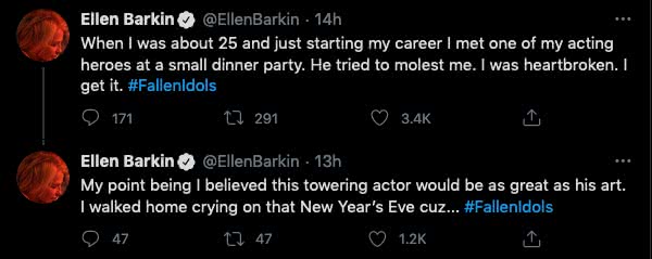 Ellen Barkin no Twitter