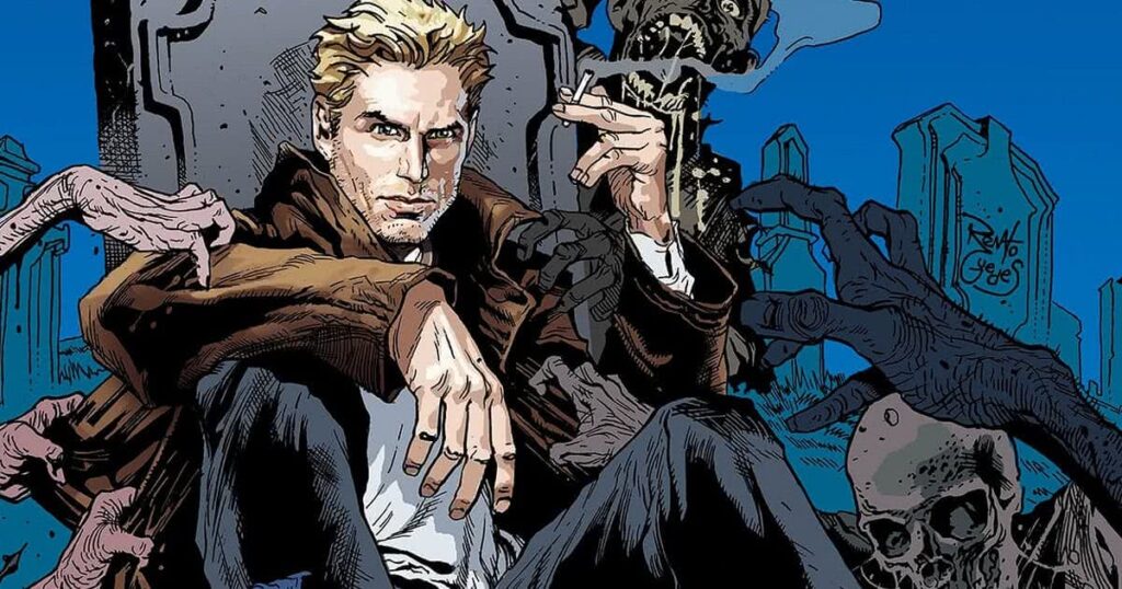 John Constantine tem romance inusitado escancarado no desenho Harley Quinn John Constantine (Divulgação / DC Comics)