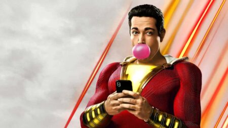 Shazam (Zachary Levi) em SHAZAM! (Divulgação / DC)