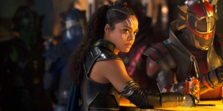 Valquíria (Tessa Thompson) em Thor: Ragnarok (Reprodução / Marvel)