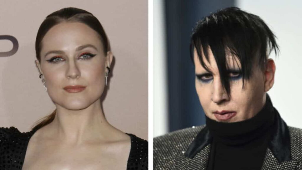 Vítima de abuso de Marilyn Manson volta atrás e culpa ex-noiva do cantor Evan Rachel Wood / Marilyn Manson (Divulgação)