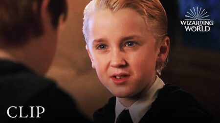 Draco Malfoy Tom Felton em Harry Potter e a Pedra Filosofal Reproducao