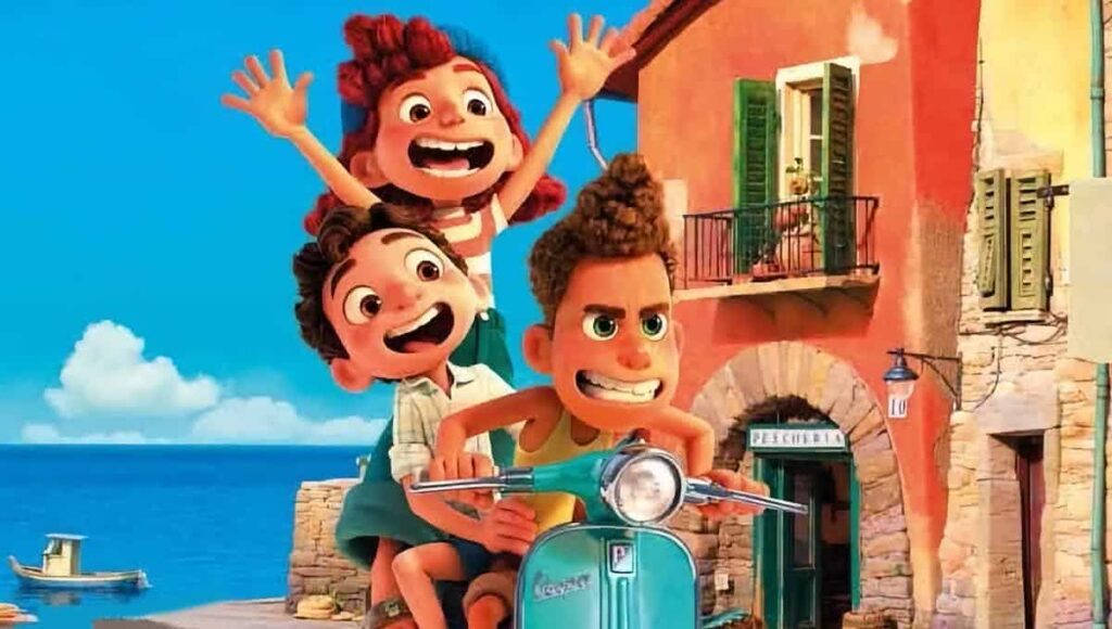 Luca, Giulia e Alberto em Luca (Divulgação / Pixar)