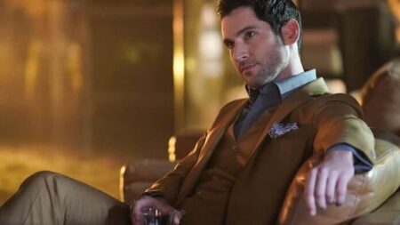 Tom Ellis como Lucifer (Reprodução/ Netflix)