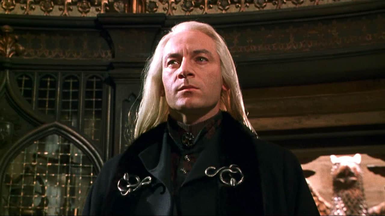 Lucio Malfoy (Jason Isaacs) em Harry Potter (Reprodução)