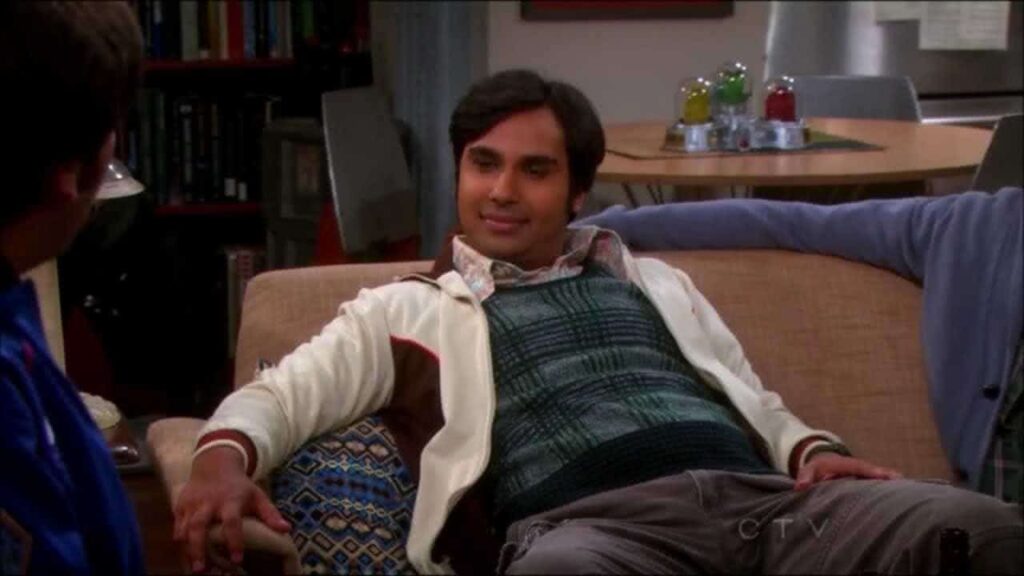 Raj (Kunal Nayyar) em The Big Bang Theory (Reprodução)