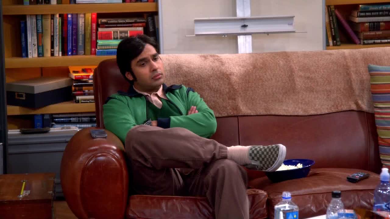 Raj (Kunal Nayyar) em The Big Bang Theory (Reprodução)
