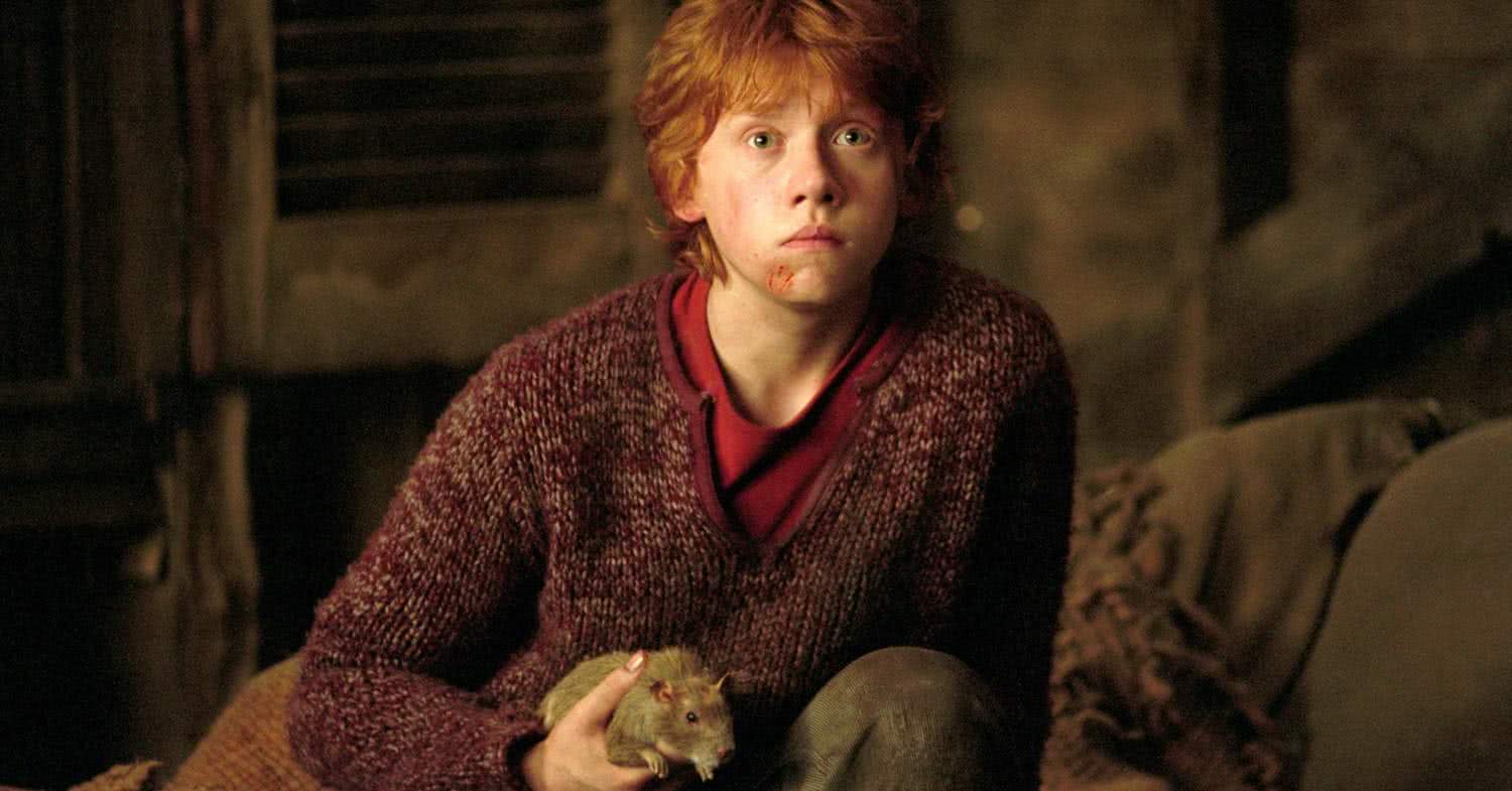 Rony (Rupert Grint) em Harry Potter (Reprodução)
