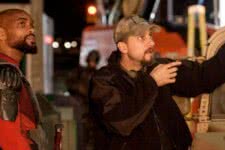Will Smith e David Ayer nos bastidores de Esquadrão Suicida (Divulgação)