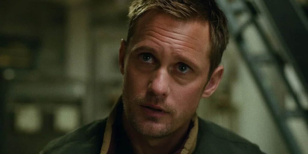 Dr. Nathan Lind (Alexander Skarsgård) em Godzilla vs. Kong (Reprodução / HBO Max)