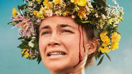 Florence Pugh compartilha foto de cena icônica de Midsommar Dani (Florence Pugh) em Midsommar (Divulgação)