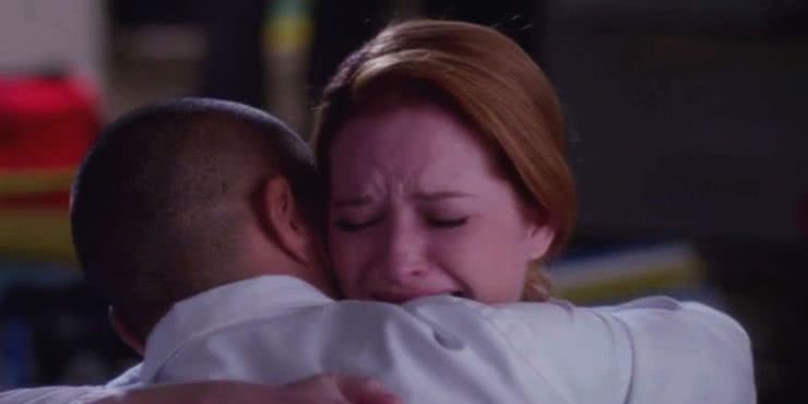 April (Sara Drew) e Jackson (Jesse Williams) em Grey's Anatomy (Reprodução)