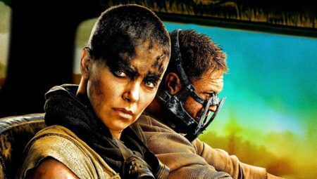 Charlize Theron e Tom Hardy em Mad Max Estrada de Furia
