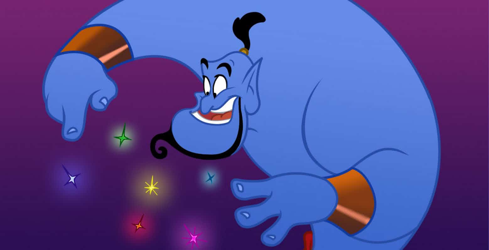 Gênio em Aladdin (Reprodução)