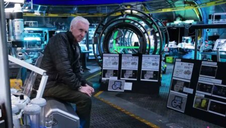 James Cameron no set de Avatar (Divulgação)