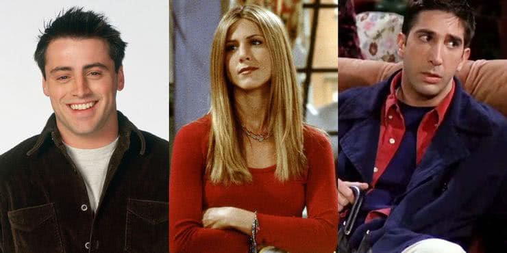 Joey (Matthew Steven LeBlanc), Rachel (Jennifer Aniston) e Ross (David Schwimmer)
